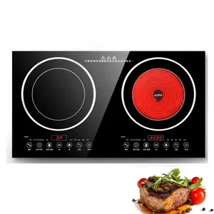 110V/220V Best-seller appareil de cuisine 2 brûleurs cuisinière à induction électrique cuisinière infrarouge plaque de cuisson à induction multiple