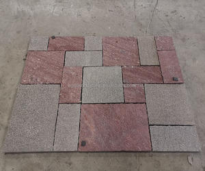 प्रकृति विभिन्न रंग पोर्फिरी आपूर्तिकर्ता गहरे भूरे हरे और ग्रे पोर्फिरी आउटडोर फर्श पैवर - Product Image 2