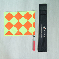 Ensemble de drapeaux d'arbitre de football Vance Sports, 2 pièces, en aluminium, en tissu Oxford, avec sac à drapeaux de juge d'arbitre à lignes quadrillées, garantie de 12 mois pour l'entraînement