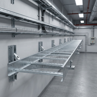 Système de support de chemin de câbles en acier au carbone galvanisé, résistant à la corrosion, robuste, pour la construction industrielle, directement de l'usine