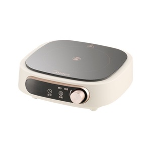 Placa Calefactora Eléctrica de Cerámica Midea de 1 Quemador con Control de Temperatura Ajustable, Color Blanco Basalto Gris, para Hervir Agua - Product Image 1