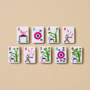 Fichas de Mahjong Mississippi State Westwind Red Bulldog 160 <span class=keywords><strong>Foster</strong></span> de Acrílico de Lujo, 2 Capas, Color Blanco, para Entretenimiento - Product Image 3