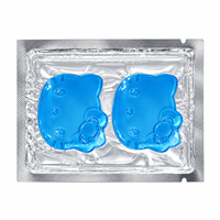 Masque pour les yeux en hydrogel bleu, patchs de gel pour les yeux au collagène hydrolysé, rafraîchissant, hydratant, éclaircissant, anti-poches, anti-cernes, usage privé