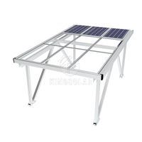 Système de montage de carport solaire KINGSOLAR avec canal de drainage pour les communautés résidentielles, certifié CE ISO, usine OEM