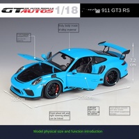 Coche de Metal Fundido a Presión, Escala 1:18, Welly GTA1:18 P Orsche GT3 RS, Superdeportivo Coleccionable, Modelo de Coche de Aleación, Juguete