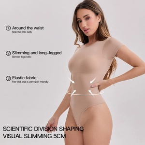 Body modellante a perizoma senza cuciture per <span class=keywords><strong>donna</strong></span>, effetto lifting glutei, alta elasticità, per figure curvy. - Product Image 5
