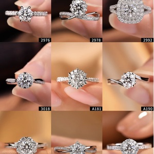 เครื่องประดับชิงหลิง แหวนแต่งงานเพชร 1 กะรัต D/VVS เพชรเลี้ยงในห้องปฏิบัติการ ทอง 18K แหวนหมั้นเพชร HPHT CVD สำหรับผู้หญิง รับรองโดย IGI - Product Image 5