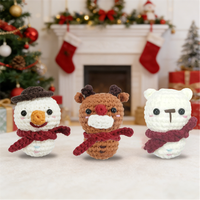 Kit de démarrage DIY pour débutants en crochet : Poupée Amigurumi en peluche, décoration de Noël, cadeau, animal pour débutants