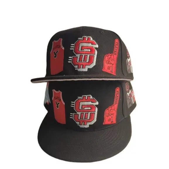 2024 thiết kế mới chất lượng cao thêu vá Logo gorras được trang bị Snapback mới tùy chỉnh Mũ Thời Đại Mũ bóng chày cho nam giới