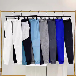 Logo personalizzato Activewear <span class=keywords><strong>Tech</strong></span> <span class=keywords><strong>pantaloni</strong></span> in pile da uomo in morbido cotone pesante a gamba dritta da corsa sport da palestra da uomo <span class=keywords><strong>pantaloni</strong></span> della tuta da jogging - Product Image 3