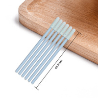 Bâtonnets de mousse de nettoyage de la poussière d'ordinateur vert bleu écouvillon de salle blanche 68mm