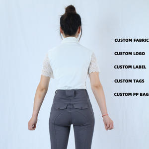 Chaleco airbag ecuestre único ARLAN para mujer, camisa polo ecuestre de manga corta, ecuestres - Product Image 2