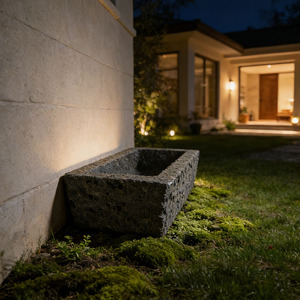 <span class=keywords><strong>Fontaine</strong></span> de jardin <span class=keywords><strong>en</strong></span> <span class=keywords><strong>pierre</strong></span> de lave volcanique noire récupérée, bassin d'eau antique, décoration extérieure, sur mesure - Product Image 5