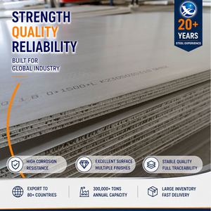 316L 2205 Brushed Finish 0.5mm x 1219mm 4'x8' ASTM A240 Stainless Steel Plate of Structural Components - Product Image 1
