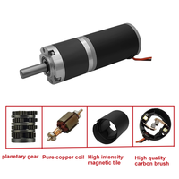 Motor pengurang gigi planet DC 42mm 42-4268, pipa baja 0,85a, Motor kecil kecepatan rendah dapat diatur torsi tinggi