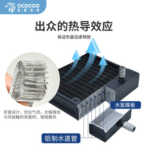 Yingbo Aluminum Radiator <b>Fan</b> Combo 120mm Water Cooling CPU Cooler Multi Platform - Product Image 1