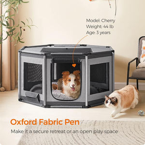 Tienda de campaña portátil para mascotas, resistente al agua, octogonal, plegable, para mascotas, madera, acero, cría de gatos, perros, guardería, sala de entrega - Product Image 2