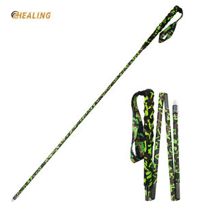OKHEALING T800 Bâtons de <span class=keywords><strong>marche</strong></span> <span class=keywords><strong>nordique</strong></span> pliables télescopiques en fibre de carbone, pour trekking en plein air - Product Image 2