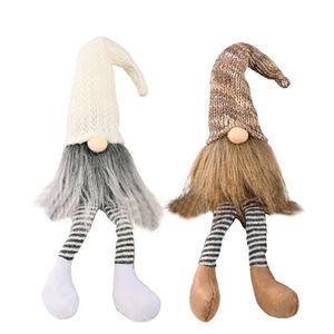 Christmas Faceless Gnome Plush Doll Knitted Long <b>Hat</b> Dangling Legs Tabletop <b>Holiday</b> Home Ornament Decor - Product Image 6