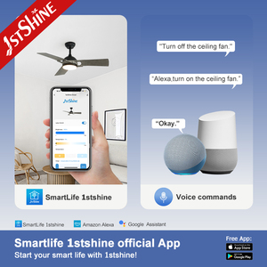 1stshine Ventilateur de plafond à LED décoratif à faible <span class=keywords><strong>consommation</strong></span> d'énergie 6 vitesses Moteur DC Ventilateur de plafond à LED - Product Image 6