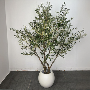 Haut de gamme personnalisé grande plante au sol décorative fleur forgée soie <span class=keywords><strong>en</strong></span> <span class=keywords><strong>pot</strong></span> <span class=keywords><strong>olivier</strong></span> artificiel matériel <span class=keywords><strong>en</strong></span> soie de qualité supérieure - Product Image 3
