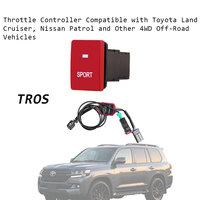 Pengontrol Throttle TROS 4 Mode Mengemudi Peningkat Daya 45% Pedal Akselerator Mobil Khusus untuk Seri Toyota Land Cruiser