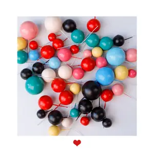 Boules de décoration de gâteau en mousse nouvelles couleurs choisir des décorations de gâteau joyeux anniversaire 20pcs taille de mélange Faux Balls