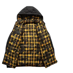 Toptan rahat erkek kış ceket ceket rüzgar ve soğuk sıcak geri dönüşümlü kapüşonlu özelleştirilebilir tasarım ceket