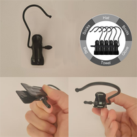 Crochets de blanchisserie de cintre de botte noir de haute qualité avec Clips porte-botte, pinces suspendues cintres multifonctionnels portables pince unique