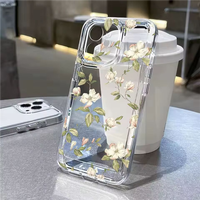 Étui de téléphone portable transparent en TPU avec motif floral, protection antichoc pour Oppo Reno15 F/Reno15 Pro/A6x/A6 Pro/F31 Pro/F31 Pro+