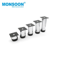 Pieds de meubles ronds en fer 120 mm, pieds de canapé, pieds de meuble en métal durables pour meuble TV, table de canapé, chaise de bureau, utilisation extérieure et hôtelière