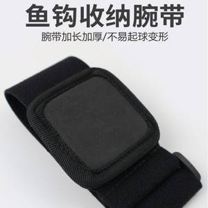 Sangle de poignet portable pour rangement de hameçons, fermeture Velcro noire, pour accessoires de pêche en eau douce - Product Image 3