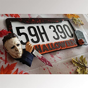 Halloween kinh dị cửa tấm trang trí khung Halloween tấm giấy phép xe tag khung tấm giấy phép bao gồm - Product Image 1