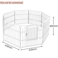 Chenil pour chien en treillis métallique soudé de qualité supérieure fourni par l'usine 2024, cage extérieure pour animaux de compagnie, cage en métal