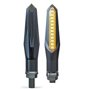 Clignotants LED ambre 12V LEADWAY en plastique, universels pour systèmes de carrosserie de moto, feux de signalisation de virage - Product Image 1