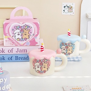 <span class=keywords><strong>Tasse</strong></span> en céramique mignonne pour animaux de compagnie, <span class=keywords><strong>tasse</strong></span> à café mignonne pour enfants, étudiants, dessin animé avec couvercle en silicone, cadeaux d'<span class=keywords><strong>amitié</strong></span> pour femmes, anniversaire - Product Image 6