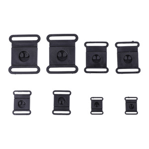 Hebilla de plástico para accesorios de ropa y bolsos, cierre duradero de color sólido - Product Image 2