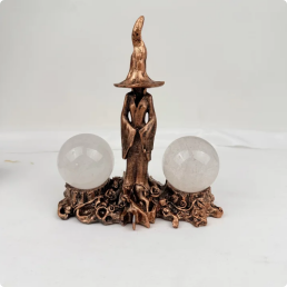 Base Metálica para Esferas <span class=keywords><strong>de</strong></span> Cristal, Soporte Doble para Esferas, Decoración Feng Shui, Cristal Curativo, Venta al Por Mayor - Product Image 3