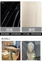 Support de table en toile pour chapeaux et perruques, mannequin de tête en lin à long cou, aiguille insérable, montage facile