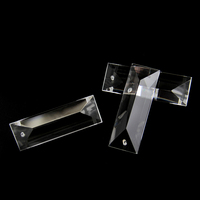 Plafonnier Triangle en cristal K9, 22x76mm, haute qualité, 10 pièces, accessoires de lampe, à prisme