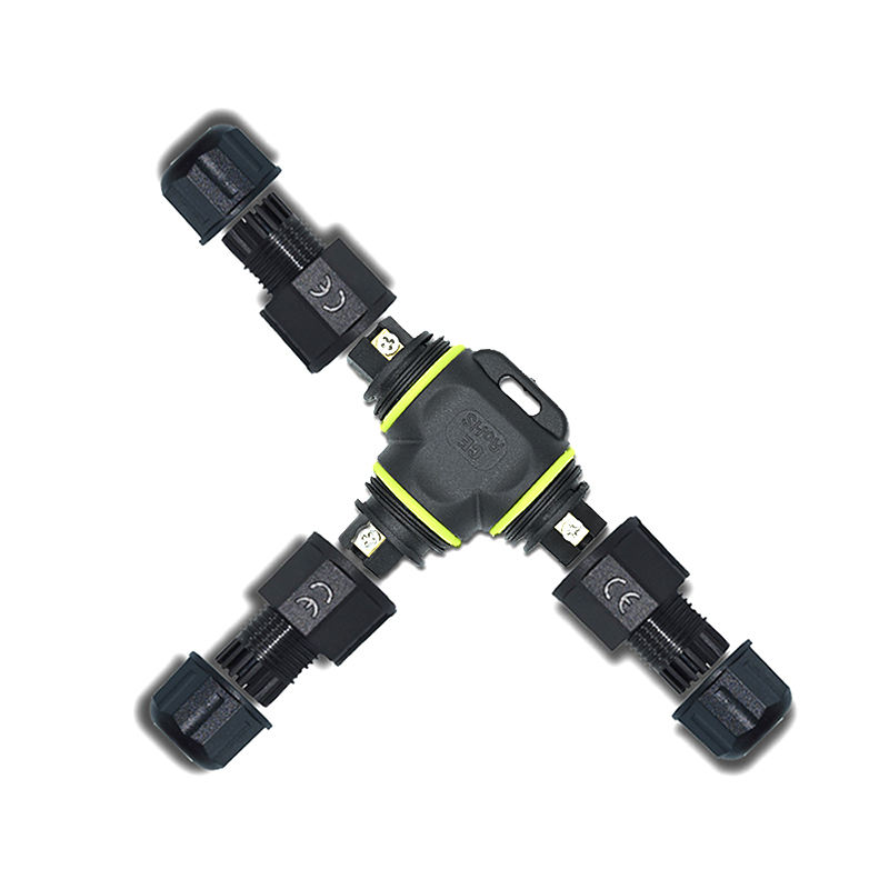 YXY IP68 M20 T-Type 3-Way 3-Pin 25A Waterproof Connector