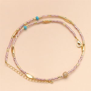 Collana sottile con perline e perline da donna gioielli alla moda da colorare bohémien perline collane sottili Collier - Product Image 2
