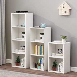 Modern Simplicity Small Wooden Storage Cabinet Desk with Bookshelf <strong>White</strong> for Home Office Dining School &amp; Living Room - Product Image 3