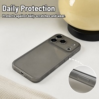 Coque de téléphone antichoc en TPU à quatre coins avec grande fenêtre C0328 pour iPhone 17 Air 18 Pro Max 16 15 14 13 12 11 Pro