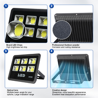 Projecteur LED IP66 à détecteur de mouvement, 10W~500W, projecteur LED portable pour extérieur, fabrication directe d'usine