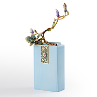SANLOREN S-15212J bureau à domicile Style de luxe décoration de bureau émail couleur Qionghua Jade branche Art décoration