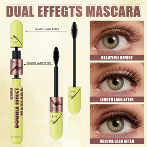 Máscara de Pestañas 2 en 1 de Doble Cabezal, Resistente al Agua, a Prueba de Manchas, Voluminizadora y Rizadora, Fórmula Líquida para Pestañas Audaces - Product Image 4