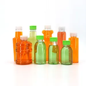 Disposable 500ml PET Drink Bottle 350ml Food Grade Plastic Water Juice Bottle With Handle Thicken Plastic Beverage Drinks Bottle