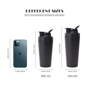 Botol air GYM dinding ganda gelas pengocok baja tahan karat dalam stok kustom botol pengocok vakum terisolasi pabrik grosir jumlah besar - Product Image 4