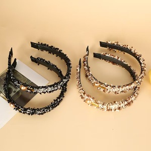 Diademas de tela de satén con encaje para mujer, colores variados, tocados informales - Product Image 2